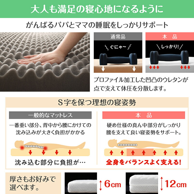 厚さが選べる ファミリーマットレス敷き布団 商品追加画像8