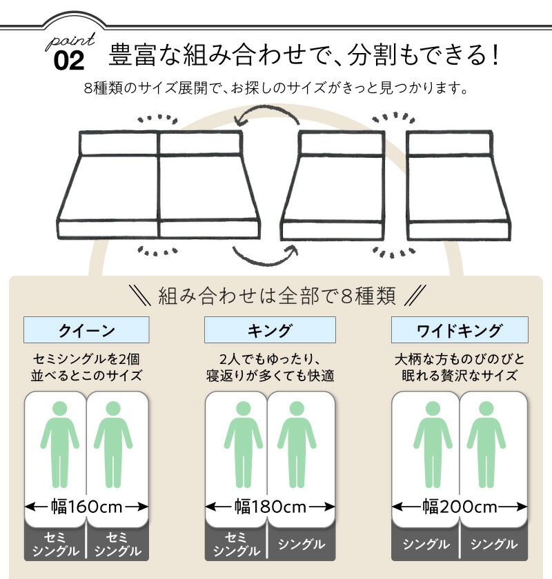 棚・コンセント付き連結ベッド Lautus2 ラトゥース2 商品説明画像4