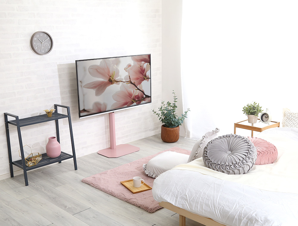 八角壁寄せテレビスタンド ロータイプ ハードディスクホルダーセット Rosalie ロザリー 商品追加画像2
