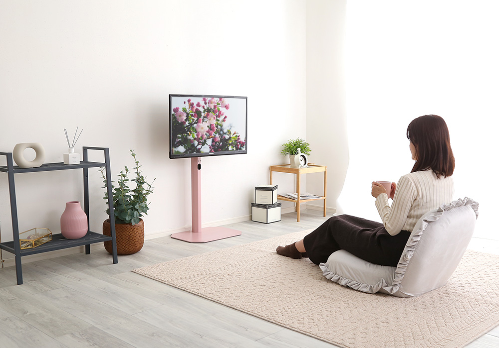 八角壁寄せテレビスタンド ロータイプ ハードディスクホルダーセット Rosalie ロザリー 商品追加画像3