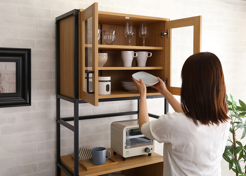 ヴィンテージ スリム食器棚(幅64cm) GREACK グリック 商品追加画像9