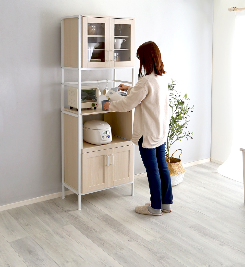 スリム食器棚(幅64cm) Frais フレ 商品追加画像19