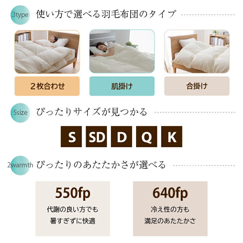 2枚合わせ羽毛布団 商品追加画像3
