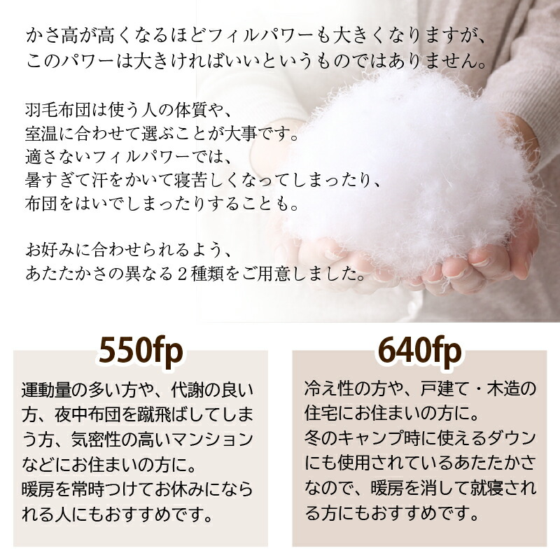2枚合わせ羽毛布団 商品追加画像7