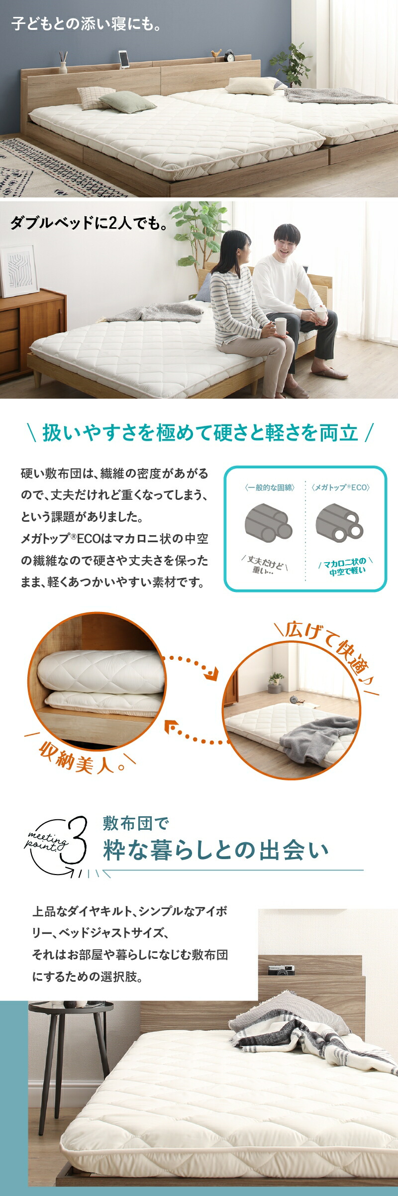 ベッドにぴったり敷布団 商品説明画像4