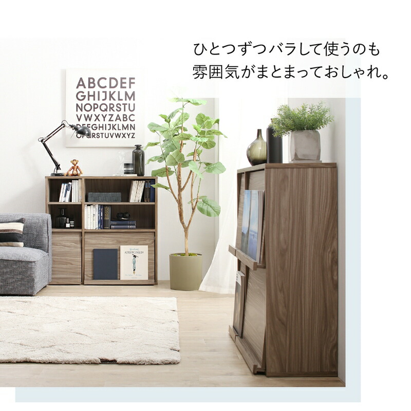 魅せて隠す収納 オープン＆フラップ収納 2台セット 商品追加画像18