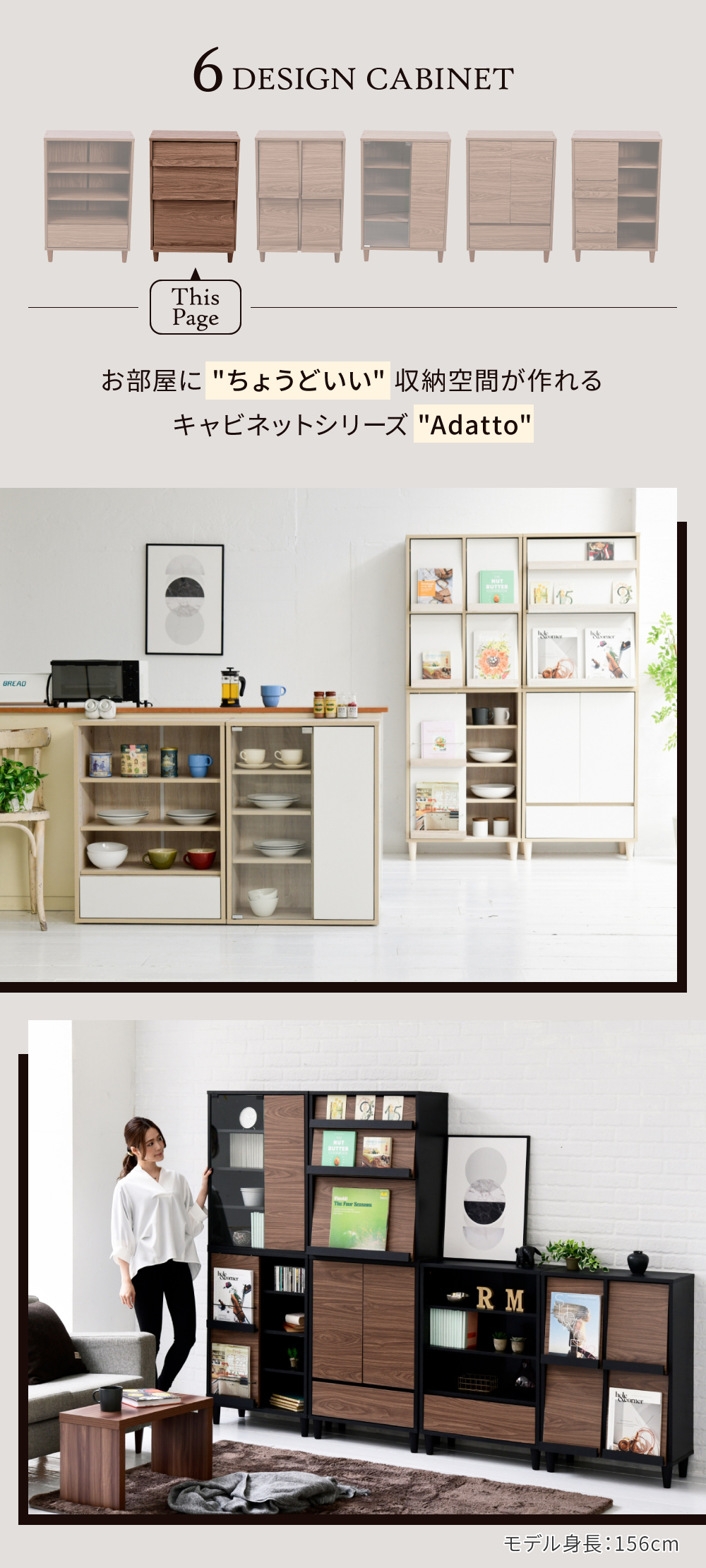 キャビネットシリーズ Adatto 2フラップタイプ FSI-0002 商品説明画像2