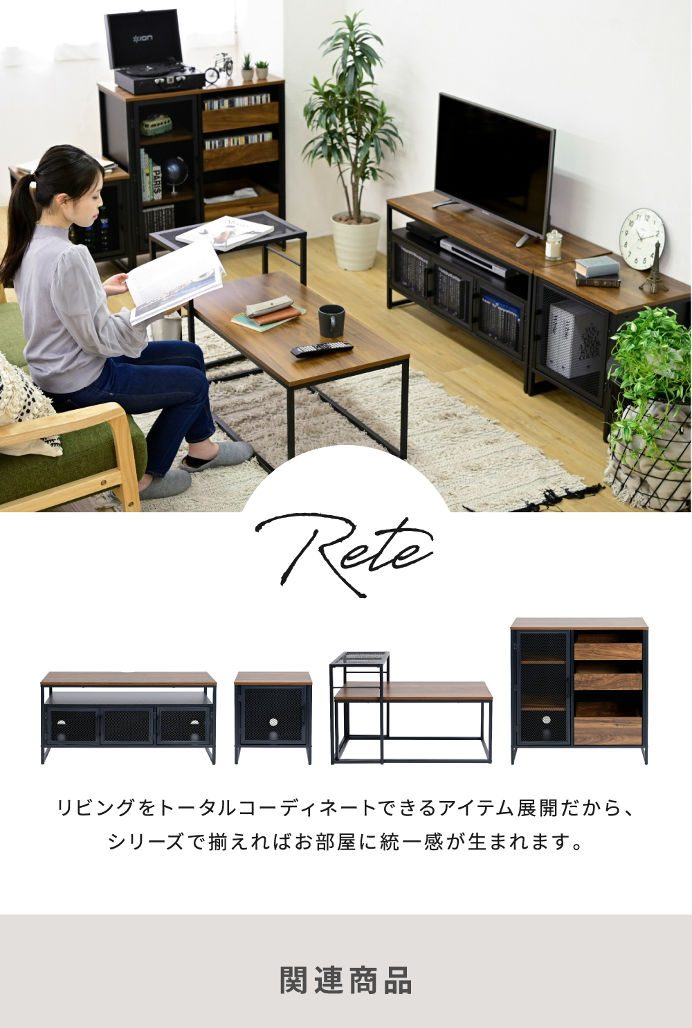 ヴインテージメッシュシリーズ Rete キャビネット 商品説明画像9
