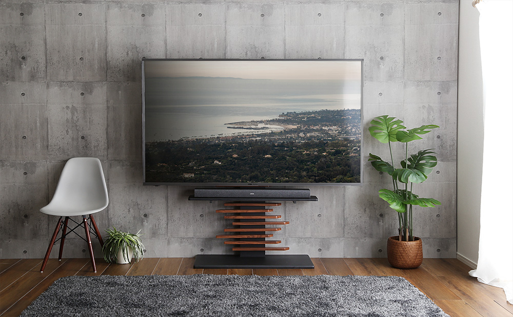 最大100インチ対応 デザインテレビスタンド 専用サウンドバー棚板 セット Darrell ダレル DHWAT-HBWAT 追加商品画像1
