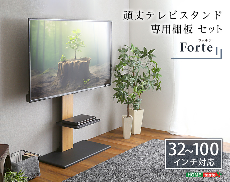 最大100インチ対応 頑丈テレビスタンド 専用棚板 セット Forte フォルテ HWAT-HTWAT 商品画像16