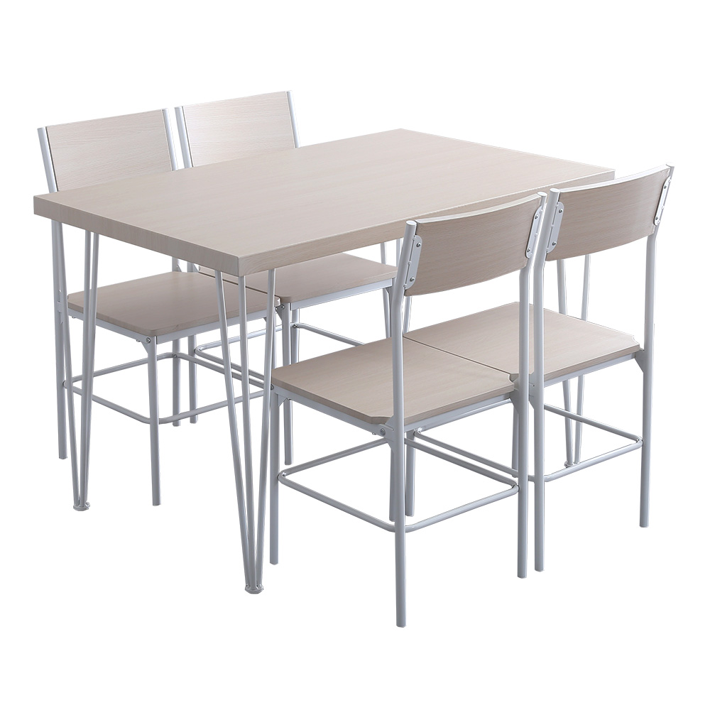 さわやかな背もたれ付きオシャレダイニング5点セット(テーブル＋チェア4脚) Frais フレ バリエーション画像1