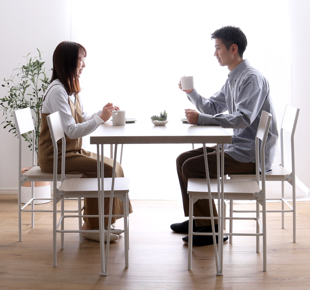 さわやかな背もたれ付きオシャレダイニング5点セット(テーブル＋チェア4脚) Frais フレ 商品追加画像5