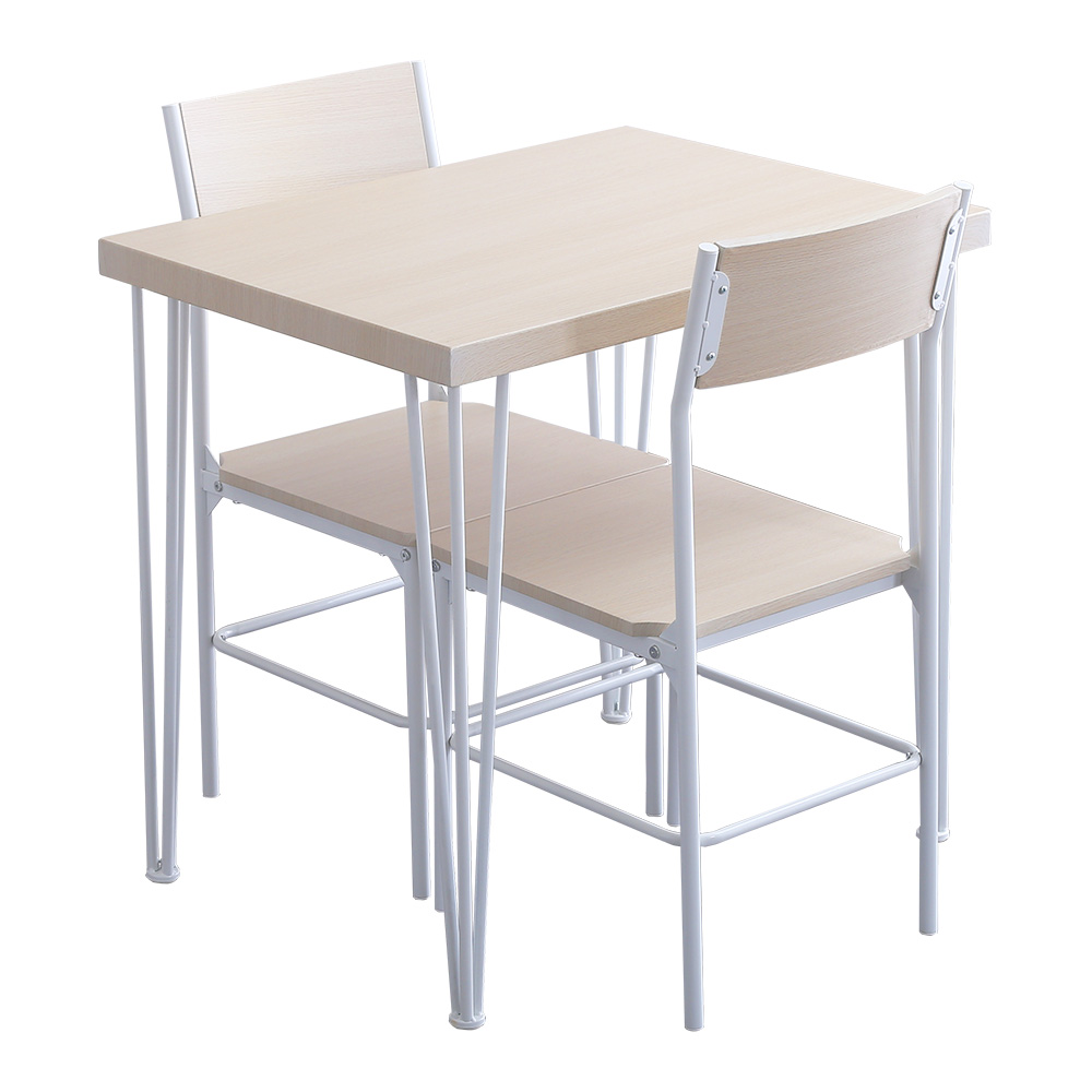 さわやかな背もたれ付きオシャレダイニング3点セット(テーブル＋チェア2脚) Frais フレ バリエーション画像1