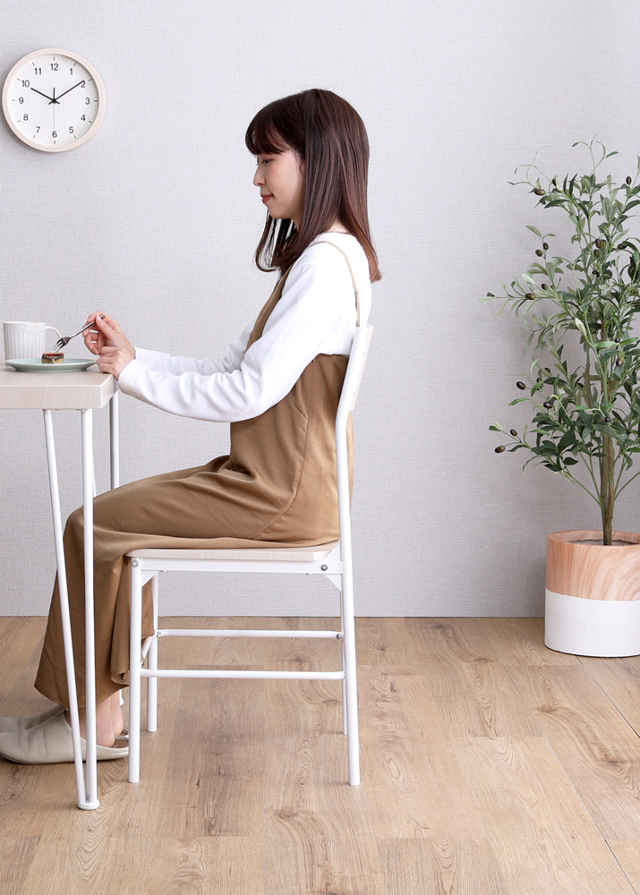 さわやかな背もたれ付きオシャレダイニング3点セット(テーブル＋チェア2脚) Frais フレ 商品追加画像19