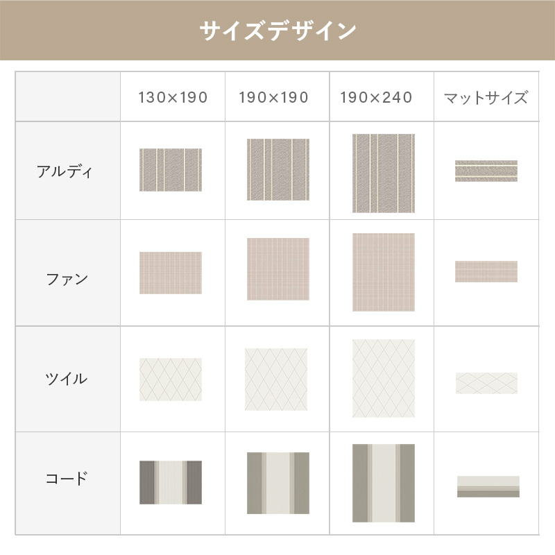 6サイズ6カラーから選べる 洗える日本製ラグ 商品追加画像20