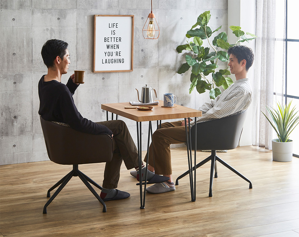 回転式 ファブリックダイニングチェア 1脚単品 Cyril 商品追加画像20