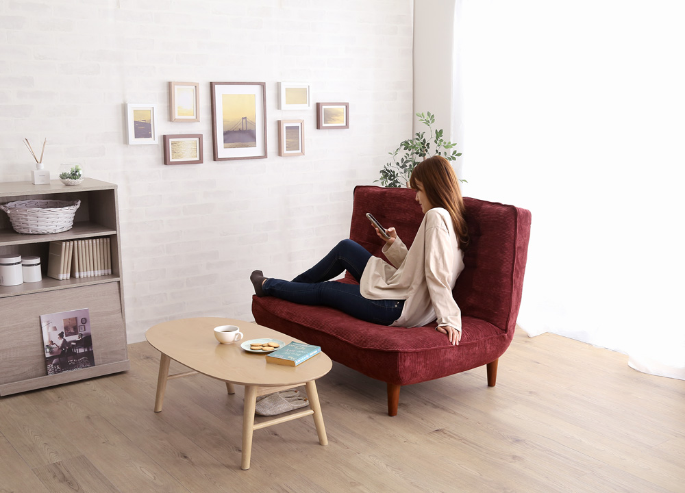 2P リクライニング コーデュロイソファ MOLFA モルファ - 家具 2P リクライニング コーデュロイソファ MOLFA モルファ - 家具