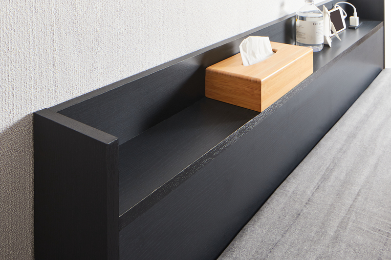 棚 コンセント付き 引き出し収納ベッド Ever X エヴァー エックス ウッドブラック 商品追加画像39
