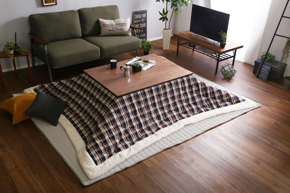 通年使える 木目調こたつ カーボンフラットヒーター付 105cm×75cm 長方形 単品 ELTER エルター 追加画像2