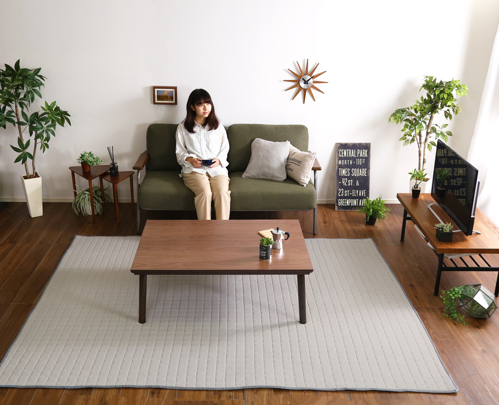 通年使える 木目調こたつ カーボンフラットヒーター付 105cm×75cm 長方形 単品 ELTER エルター 追加画像4