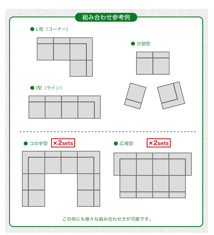 組み合わせ自由 日本製 コーナーローソファ フロアタイプ Linum リナム (同色2セット) 商品説明画像6