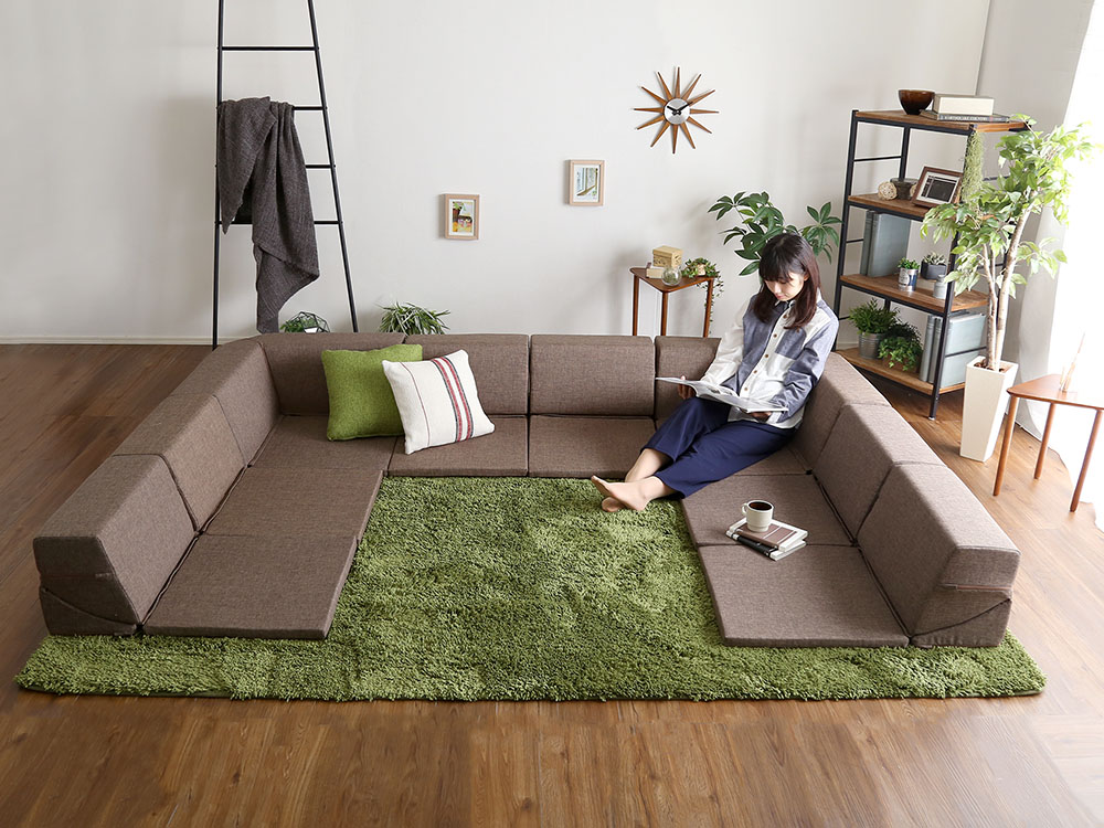 組み合わせ自由 日本製 コーナーローソファ フロアタイプ Linum リナム (同色2セット) 商品追加画像19