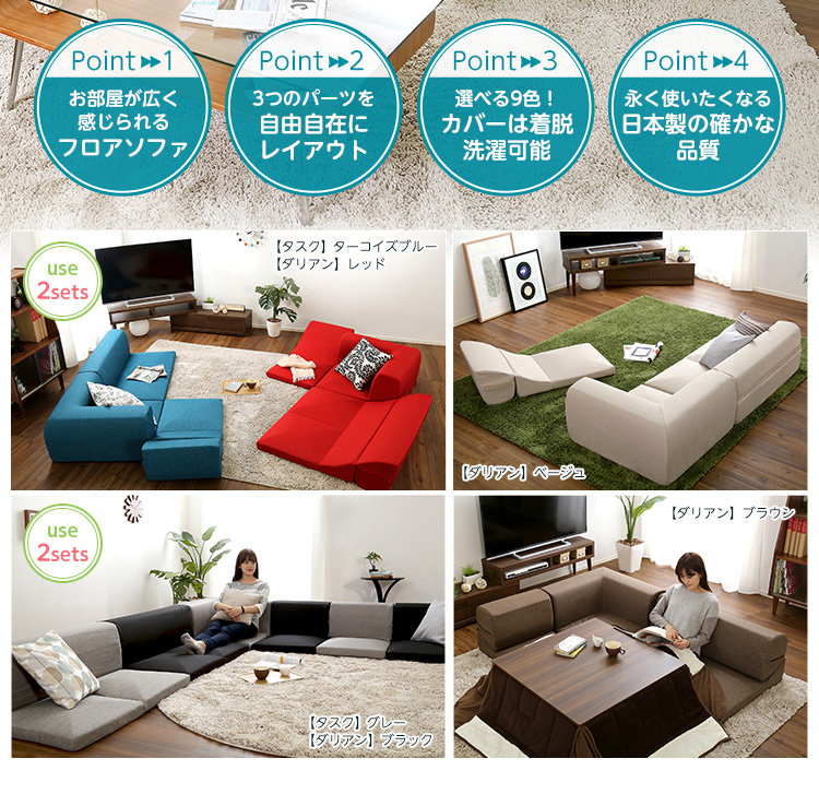 カバーリングコーナーローソファ Lantana ランタナ 商品説明画像2