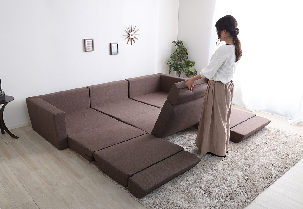 日本製 組み換え自由なソファベッド3P W273 Lawro ラウロ 商品追加画像21