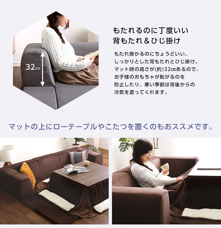カバーリング フロアマット付きソファ Mサイズ(幅200cm) Plateau プラトー 商品説明画像7