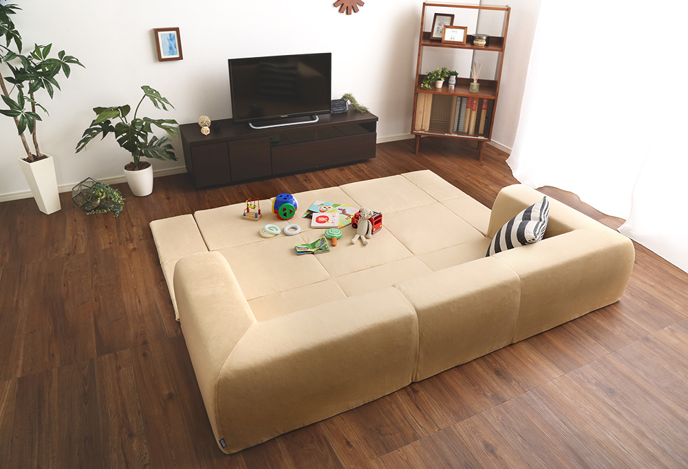 カバーリング フロアマット付きソファ Mサイズ(幅200cm) Plateau プラトー 商品追加画像10