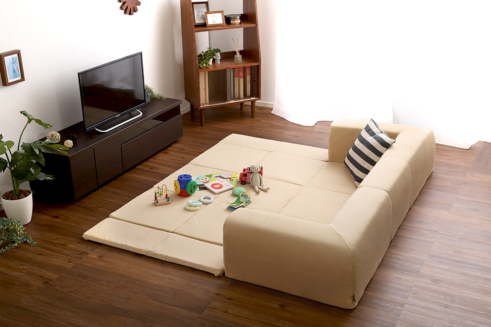 カバーリング フロアマット付きソファ Mサイズ(幅200cm) Plateau プラトー 商品追加画像29