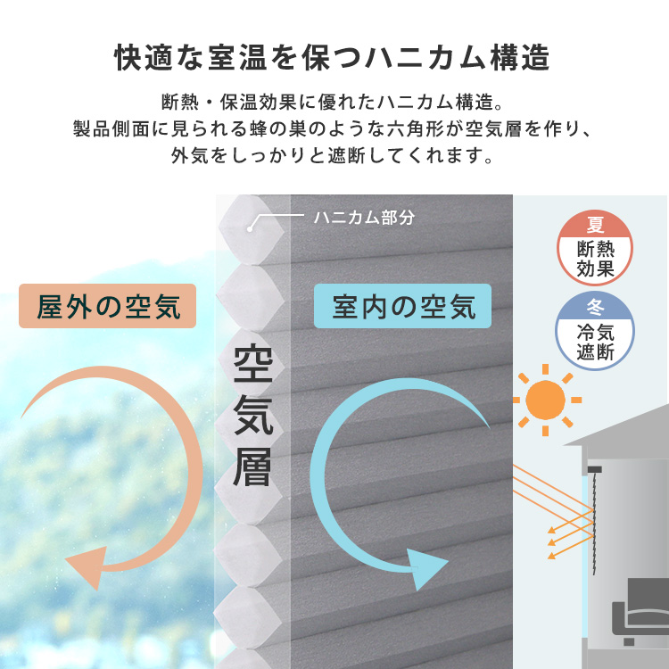 自由に幅詰め可能 フリーカットハニカムブラインド 追加画像5