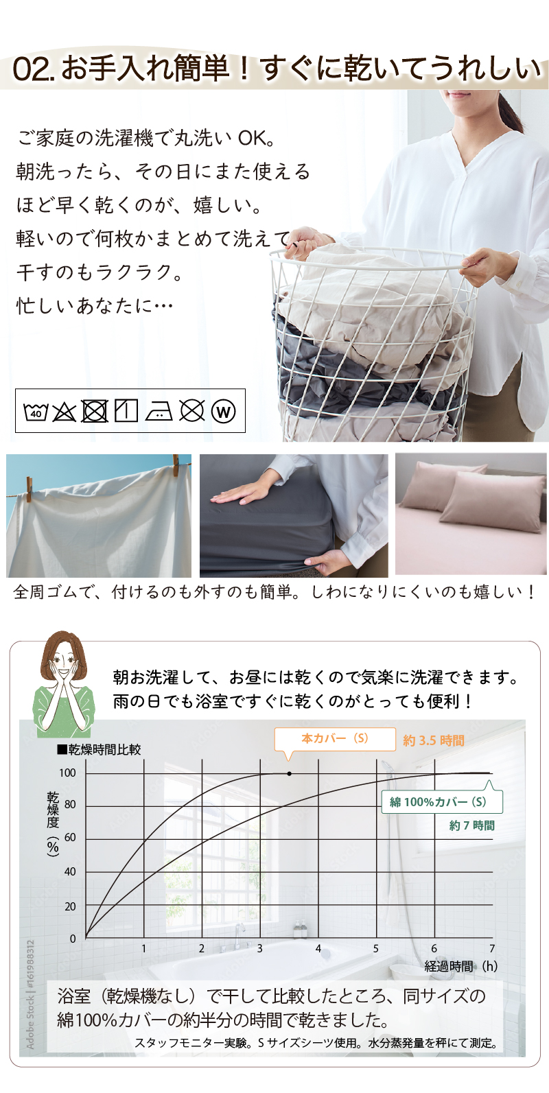 ニュアンスカラーマットレスカバー 商品説明画像3