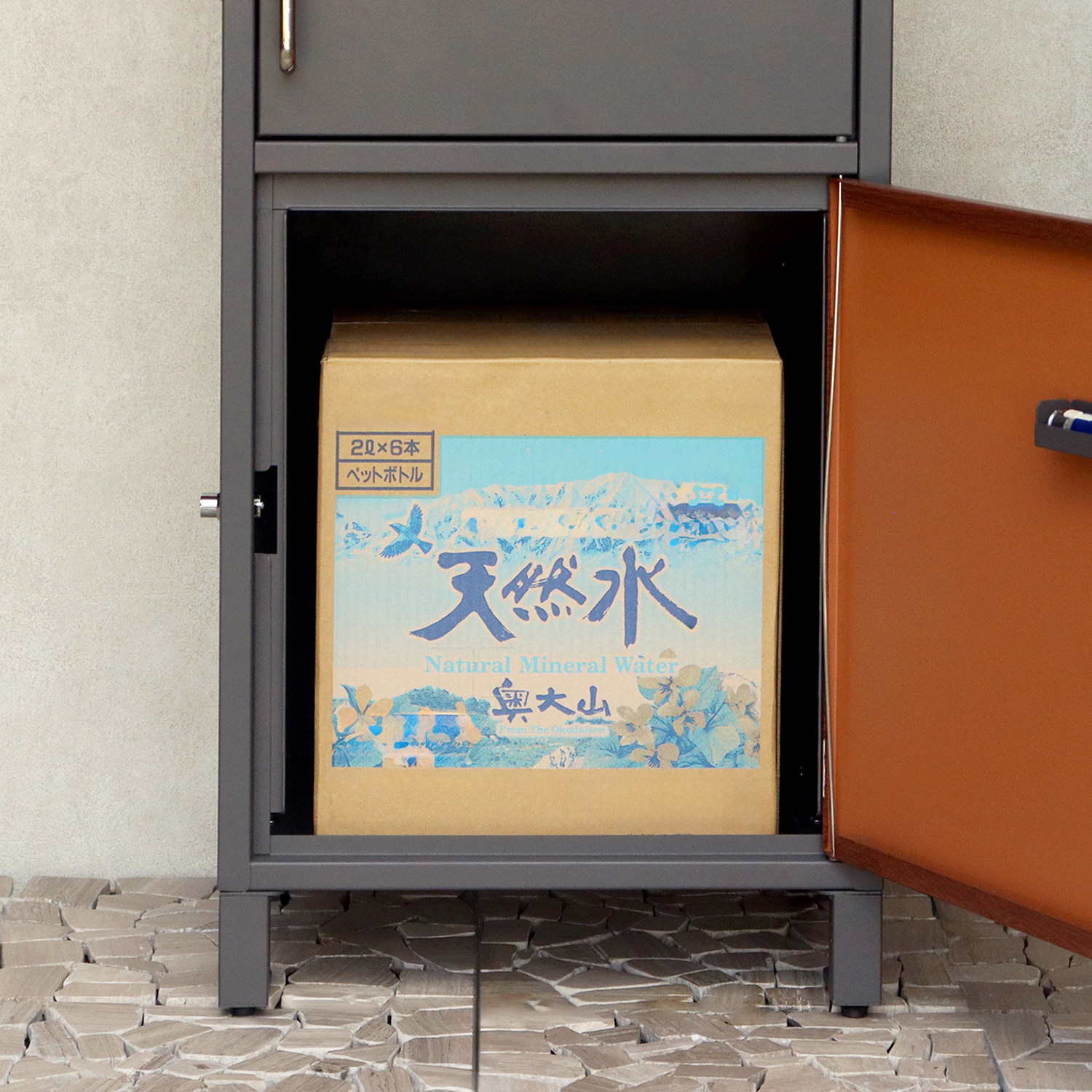 ポスト付きスクエア型宅配ボックス 宅配2段タイプ 追加画像4