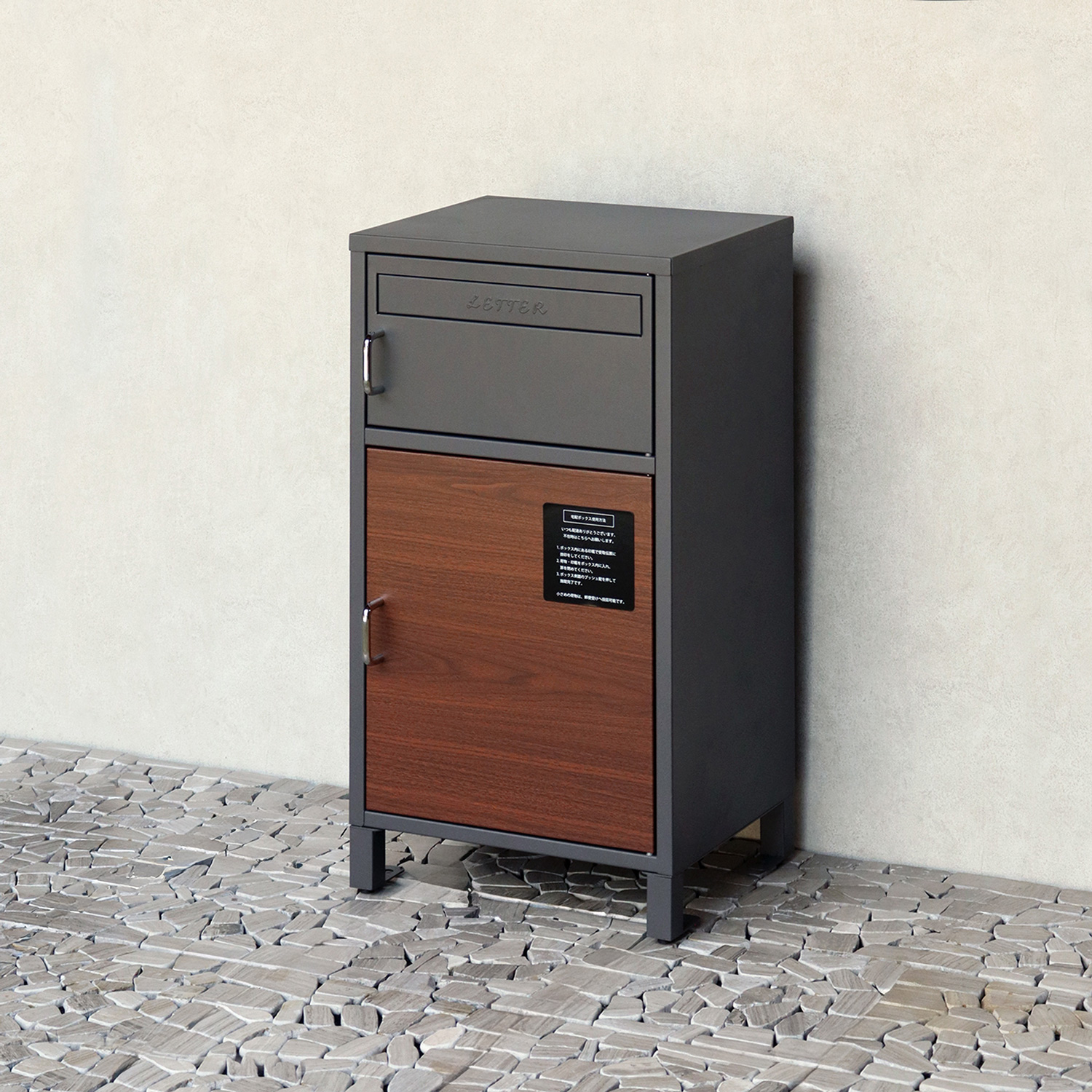 ポスト付きスクエア型宅配ボックス 宅配2段タイプ 追加画像6