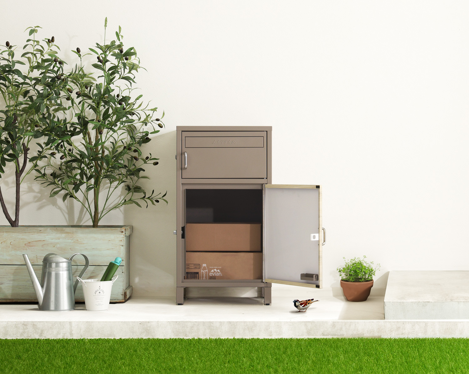 ポスト付きスクエア型宅配ボックス 宅配2段タイプ 追加画像44