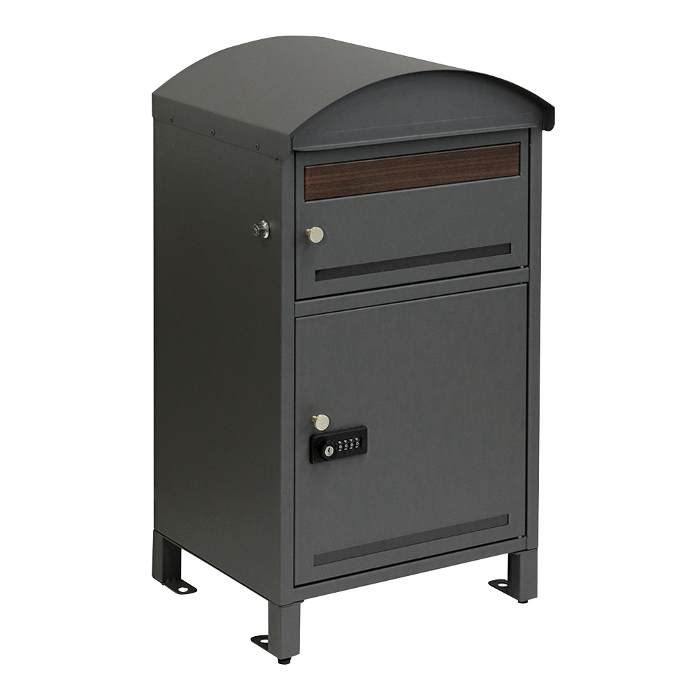 ポスト付き天面ラウンド型宅配ボックス 宅配2段タイプ バリエーション画像1