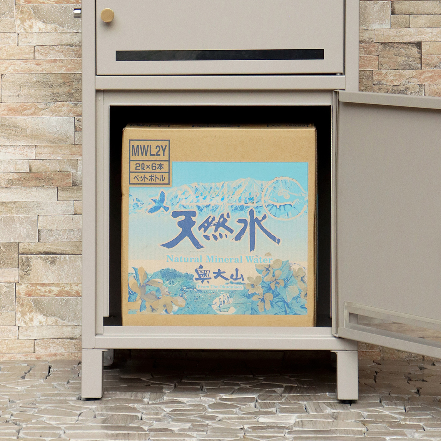 ポスト付き天面ラウンド型宅配ボックス 宅配2段タイプ 追加画像5