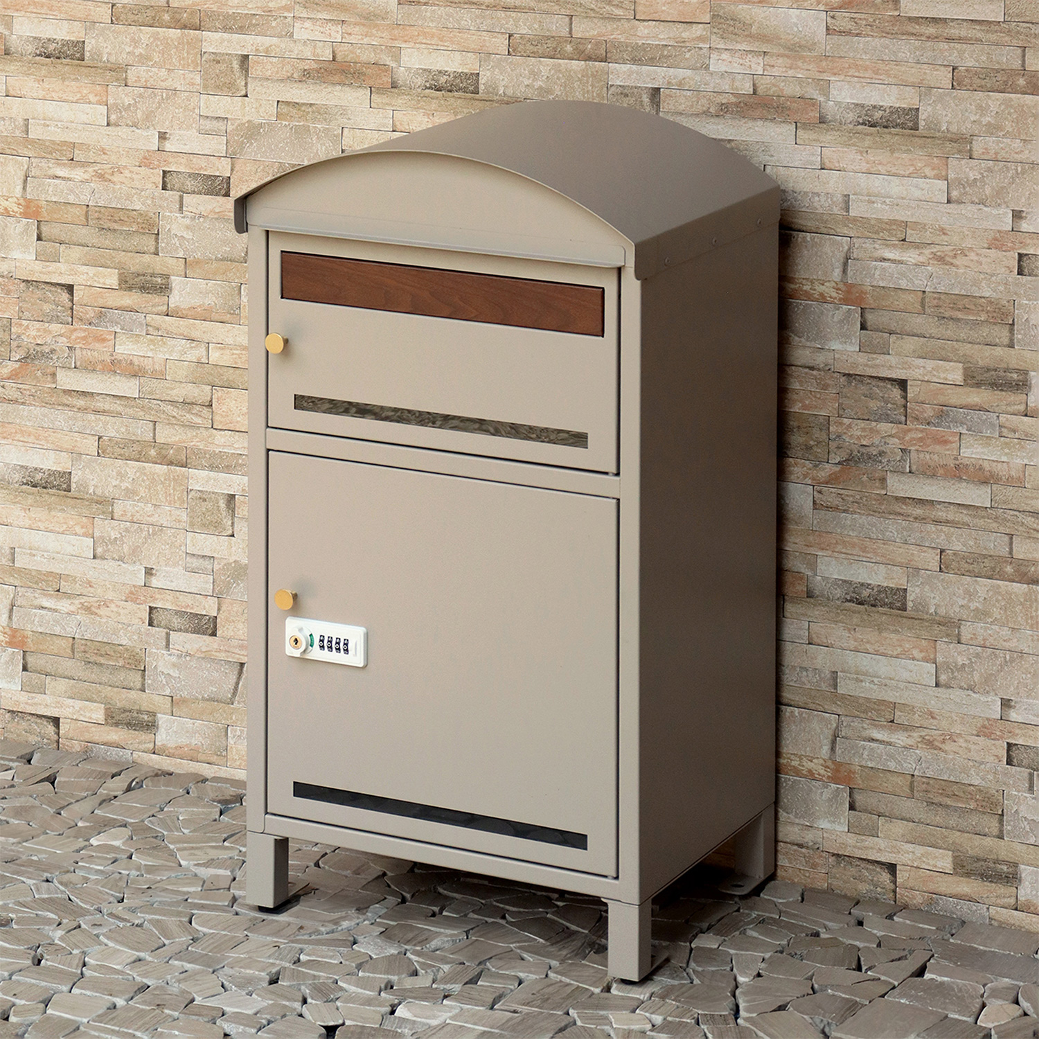 ポスト付き天面ラウンド型宅配ボックス 宅配2段タイプ 追加画像8