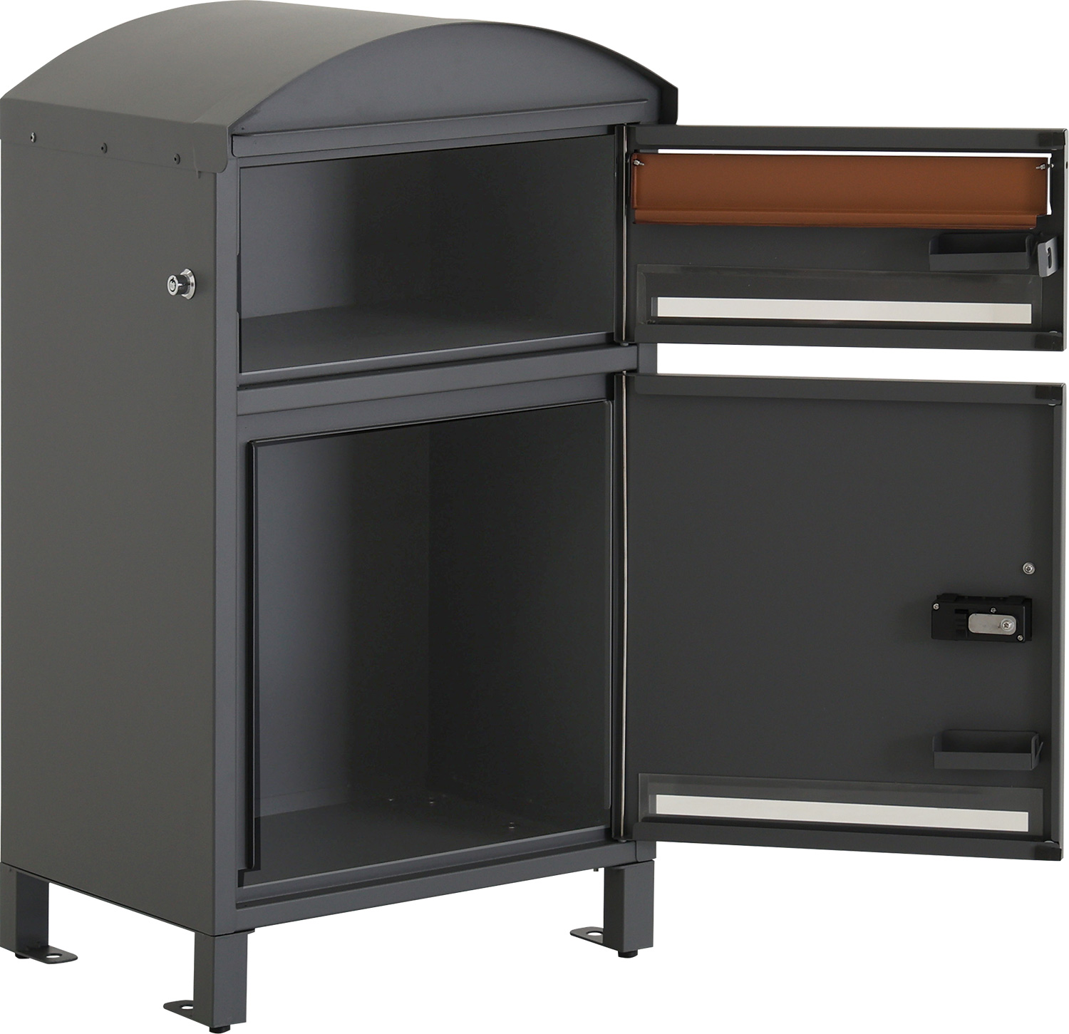 ポスト付き天面ラウンド型宅配ボックス 宅配2段タイプ 追加画像43