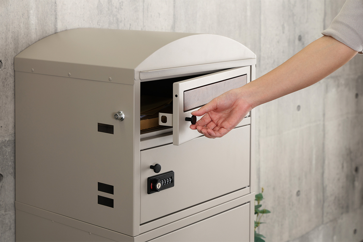 ポスト付き宅配ボックス 宅配3段タイプ 追加画像3