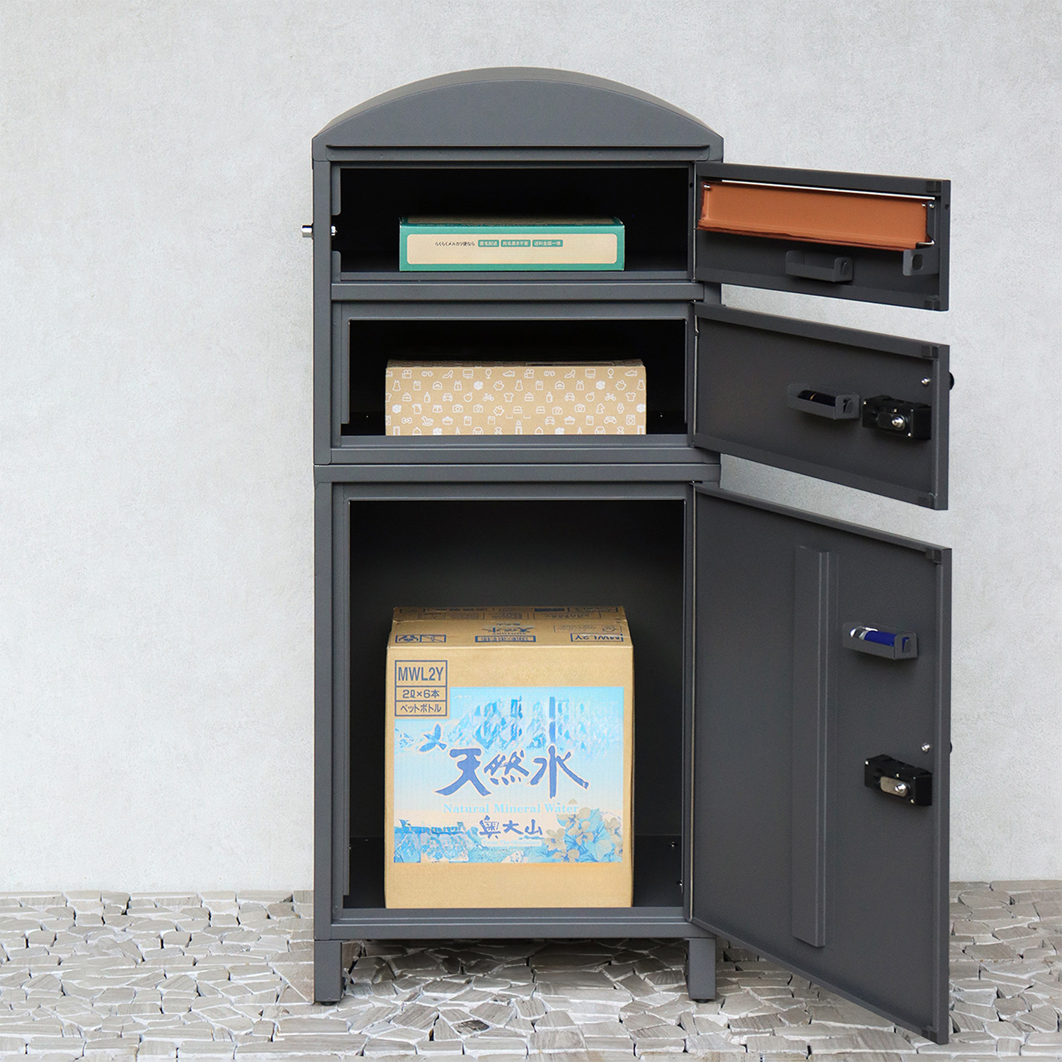 ポスト付き宅配ボックス 宅配3段タイプ 追加画像5