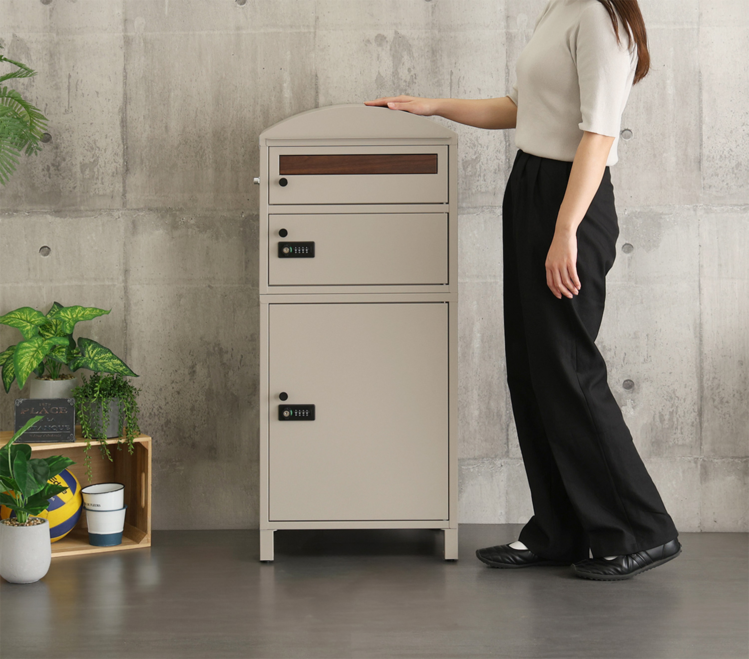 ポスト付き宅配ボックス 宅配3段タイプ 追加画像6