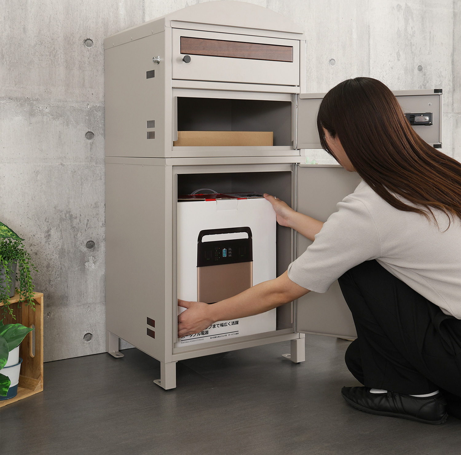 ポスト付き宅配ボックス 宅配3段タイプ 追加画像13