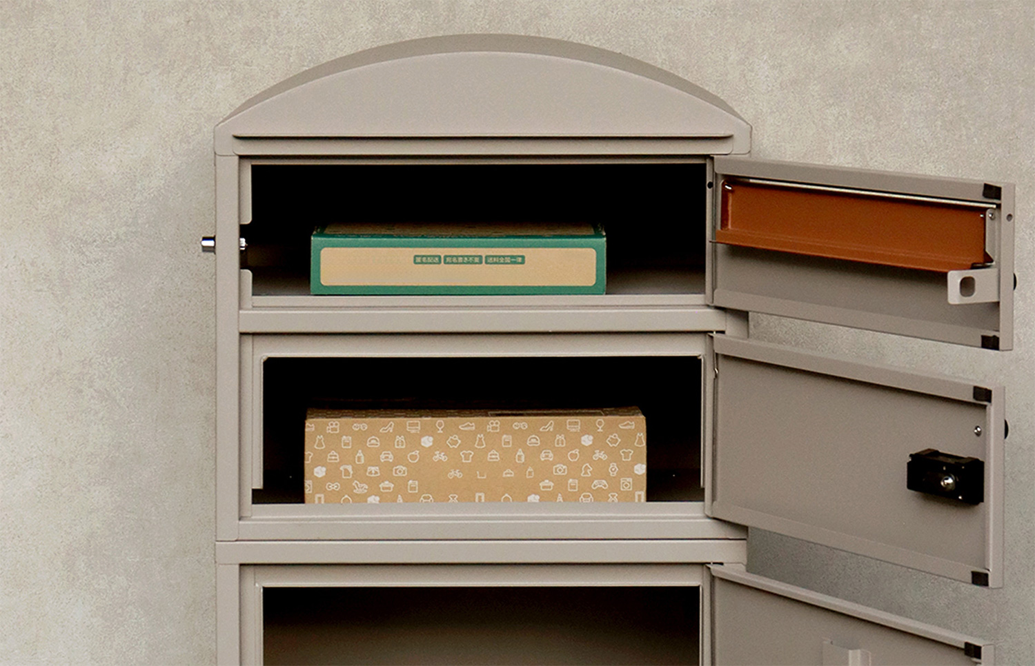 ポスト付き宅配ボックス 宅配3段タイプ 追加画像15