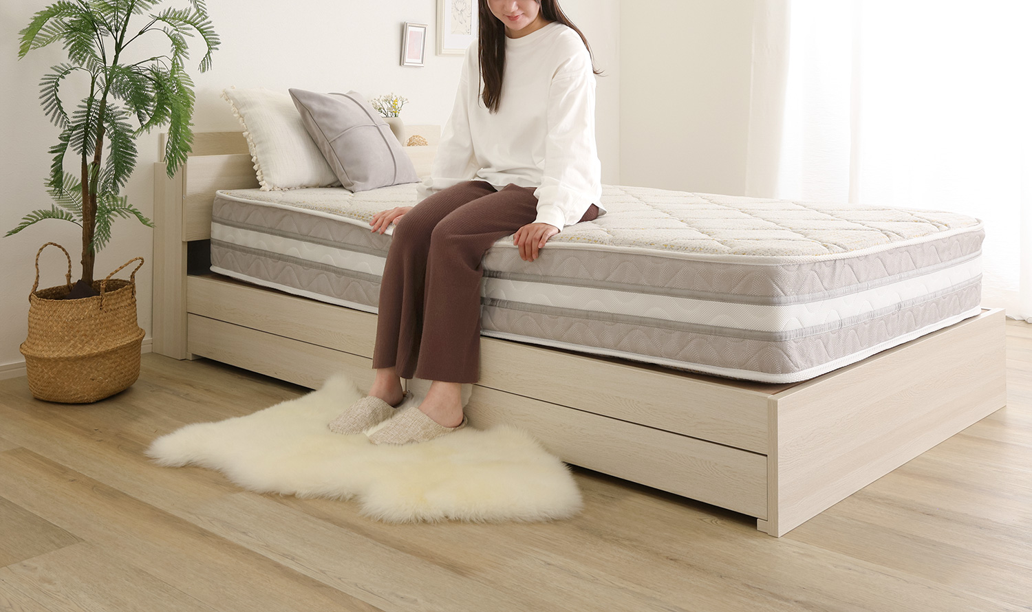 日本製ポケットコイルデザインマットレス mornisha モニーシャ 追加画像5