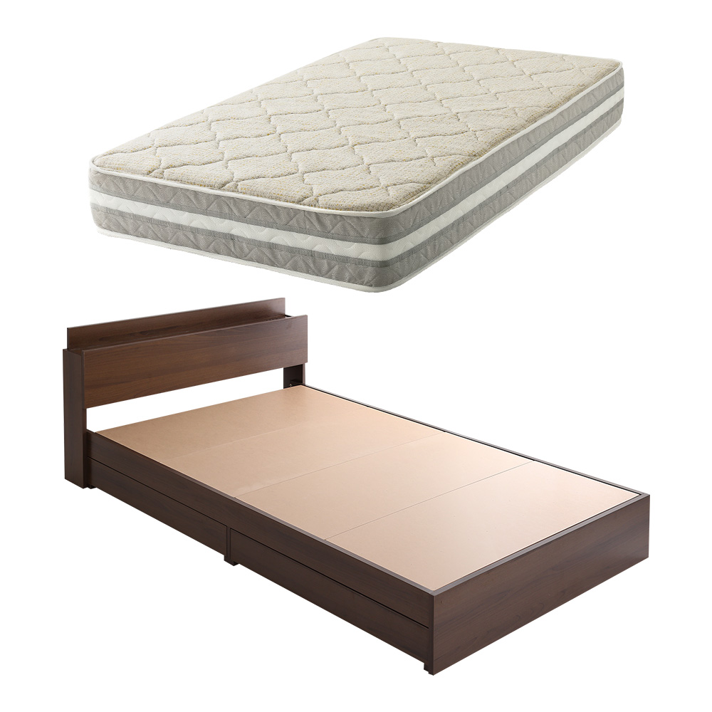 棚・コンセント付きチェストベッド 日本製ポケットコイルデザインマットレスセット バリエーション画像5