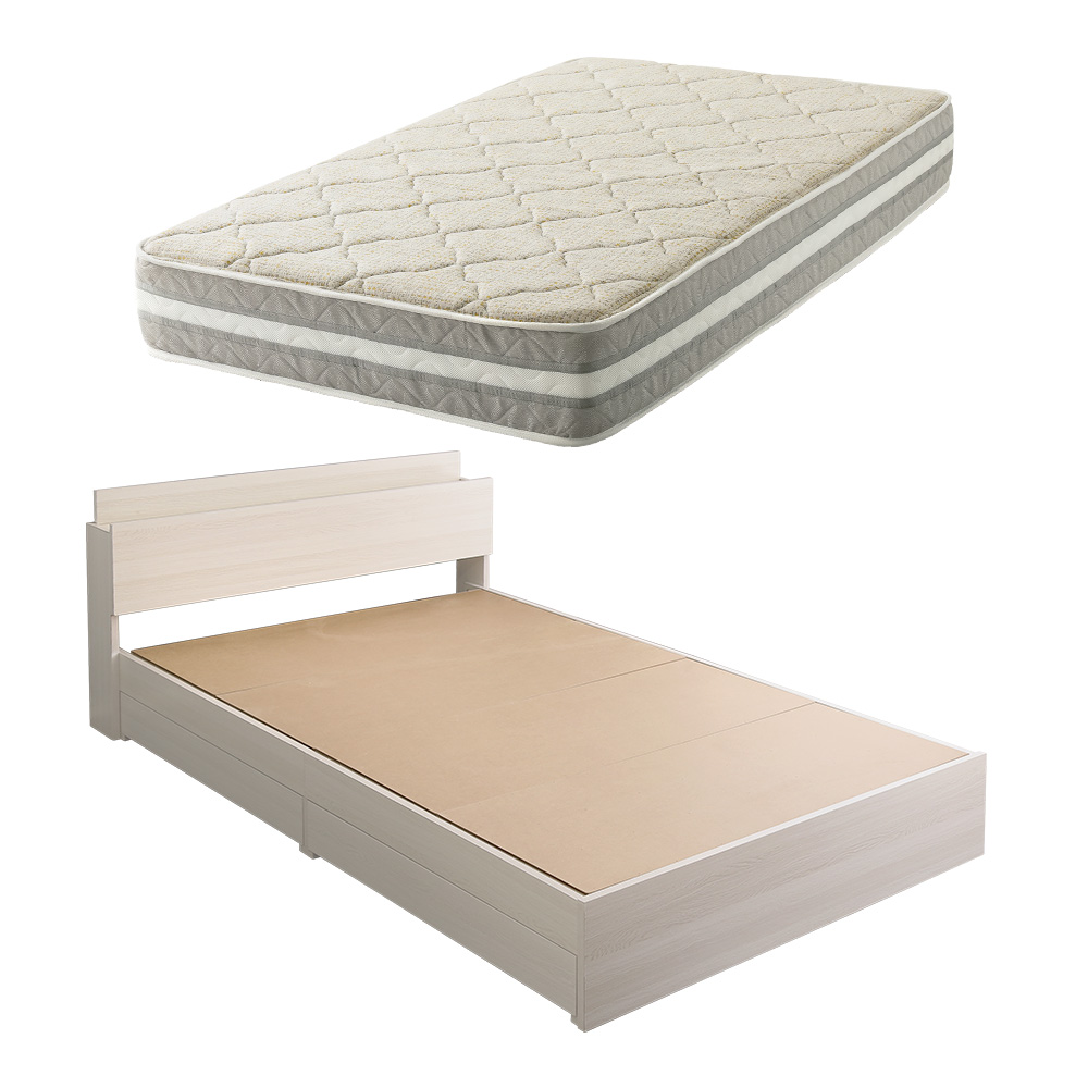 棚・コンセント付きチェストベッド 日本製ポケットコイルデザインマットレスセット バリエーション画像7