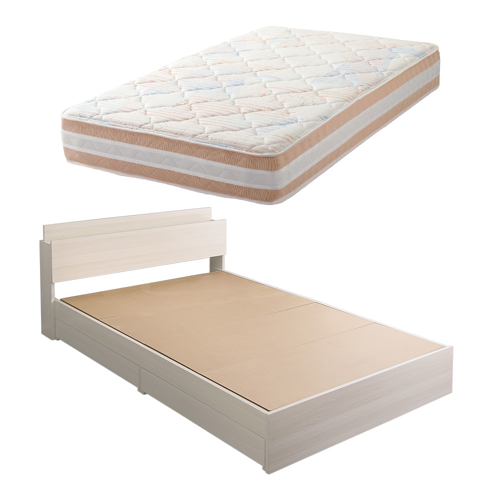 棚・コンセント付きチェストベッド 日本製ポケットコイルデザインマットレスセット バリエーション画像8