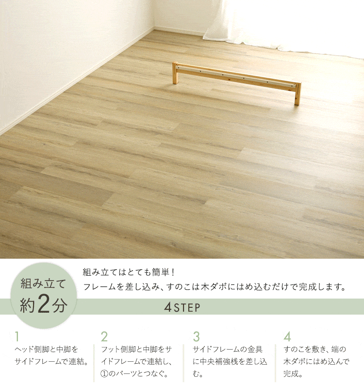 組立簡単ベッド Trans トランズ 商品説明画像2